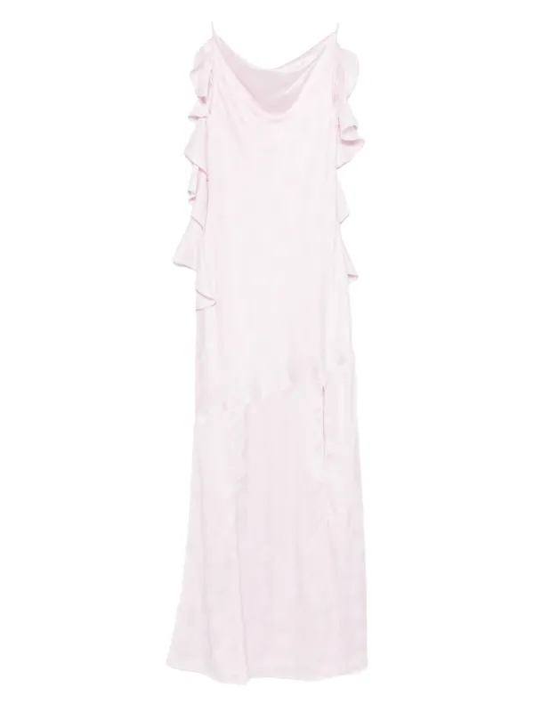 halter cotton maxi dress Mei High Split Halter Neck Maxi Dress in Ivory