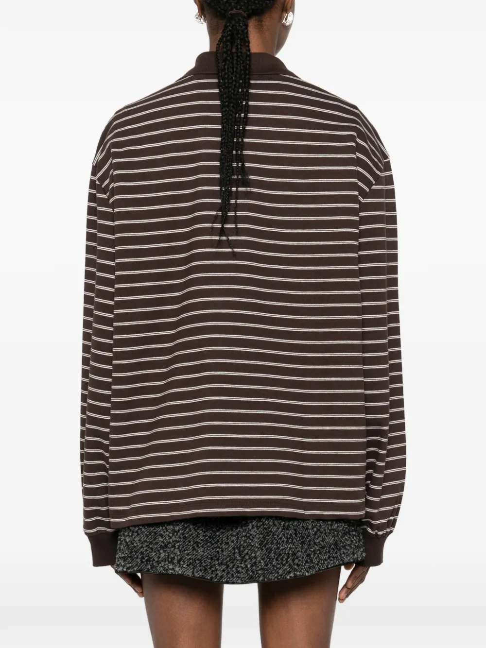 Rotate Birger Christensen Long-sleeve Polo Shirt In Multi