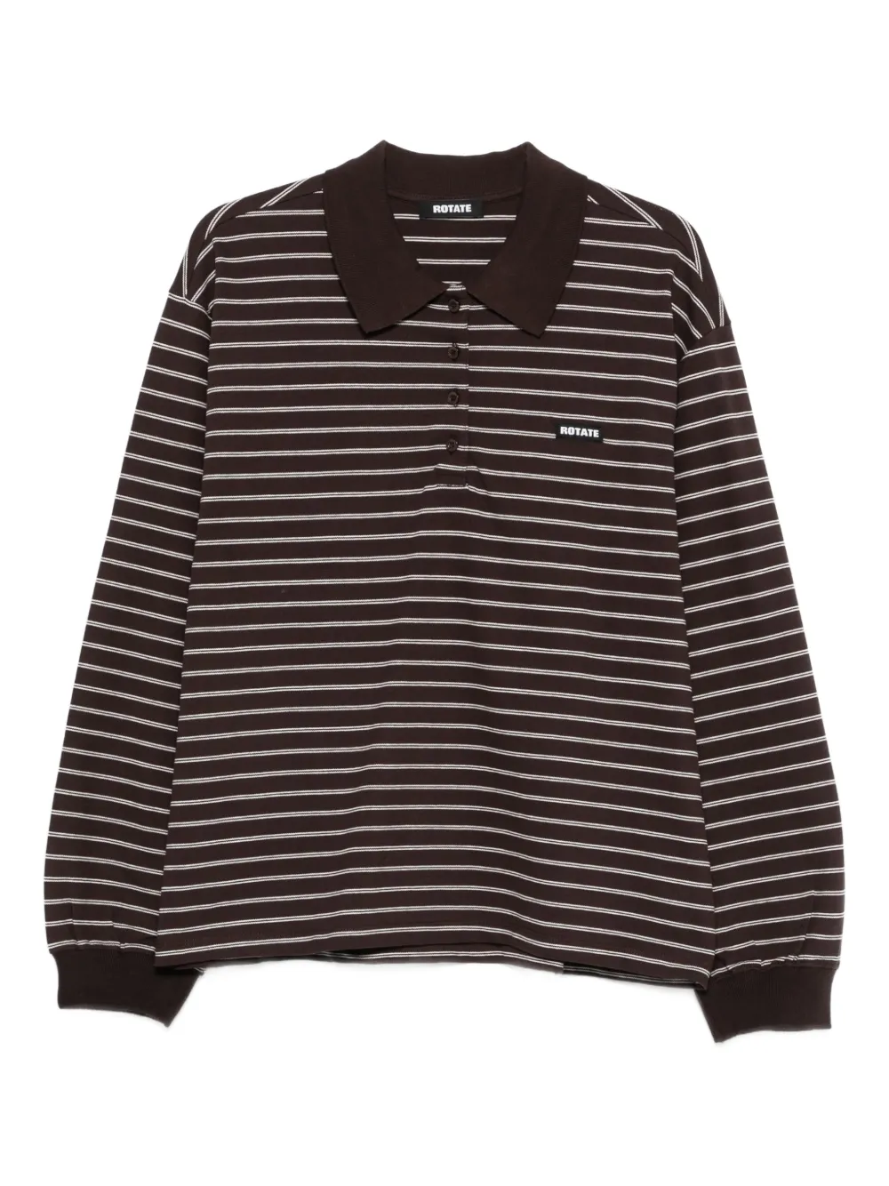 ROTATE BIRGER CHRISTENSEN long-sleeve polo shirt - Marrone