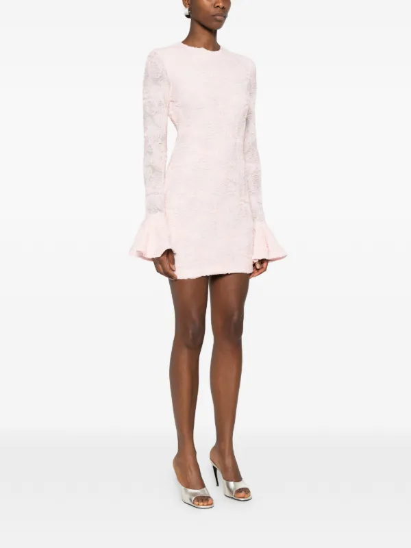 rotate dress pink Flower Mesh Maxi Dress