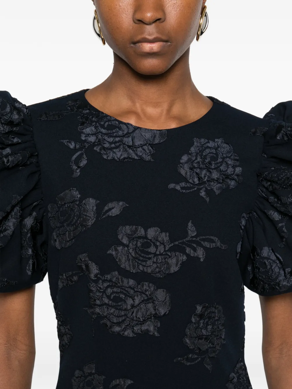 ROTATE BIRGER CHRISTENSEN Maxi-jurk met jacquard Blauw