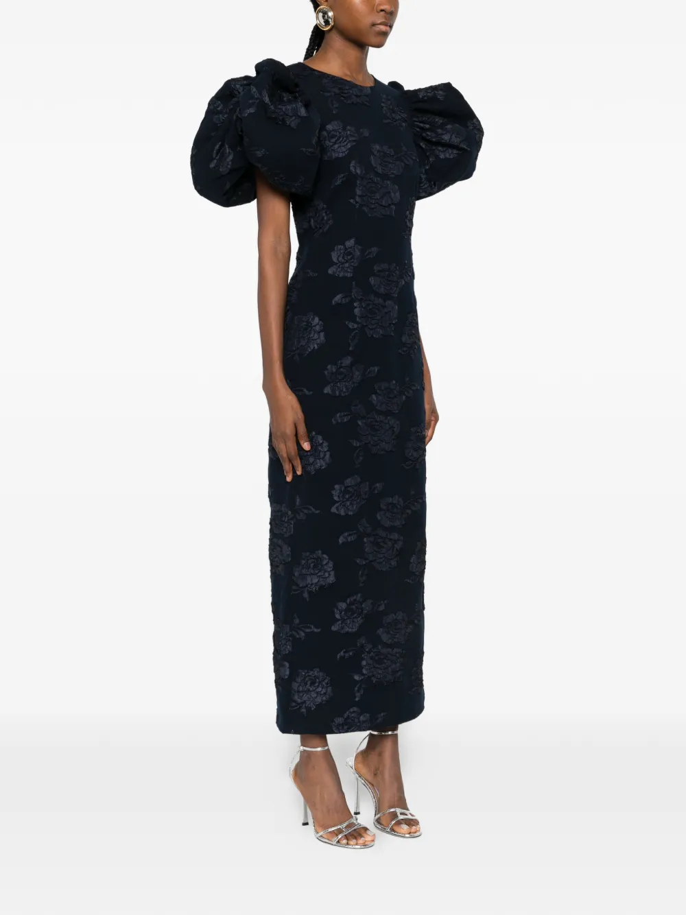 ROTATE BIRGER CHRISTENSEN Maxi-jurk met jacquard Blauw