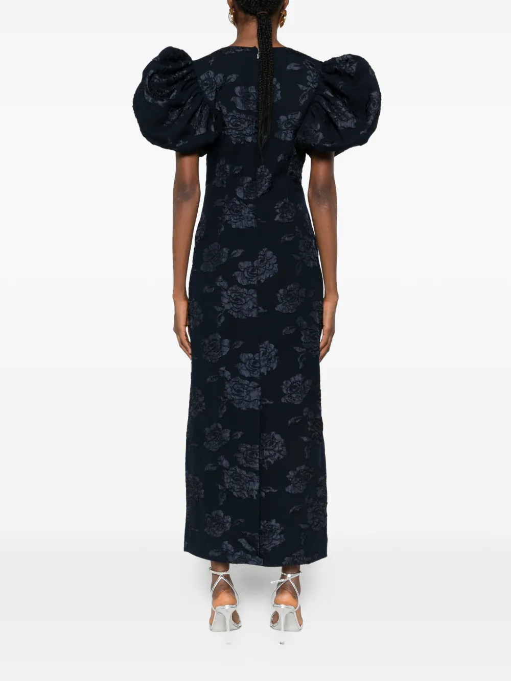 ROTATE BIRGER CHRISTENSEN Maxi-jurk met jacquard Blauw