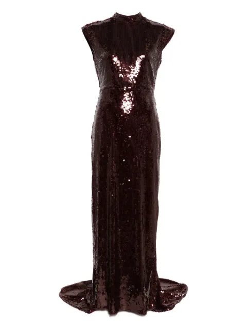 ROTATE BIRGER CHRISTENSEN فستان ماكسي بأكمام بطول الكتف