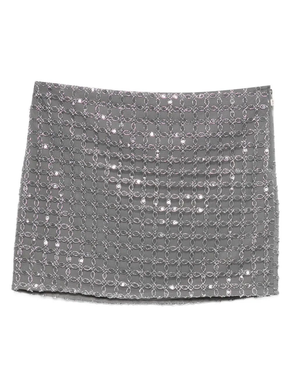Rotate Birger Christensen Beaded Mini Skirt In Silver