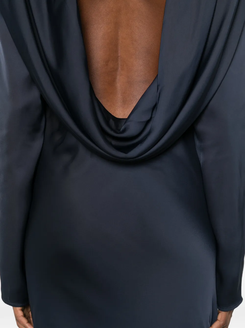 ROTATE BIRGER CHRISTENSEN Maxi-jurk met lage hals en strik Zwart