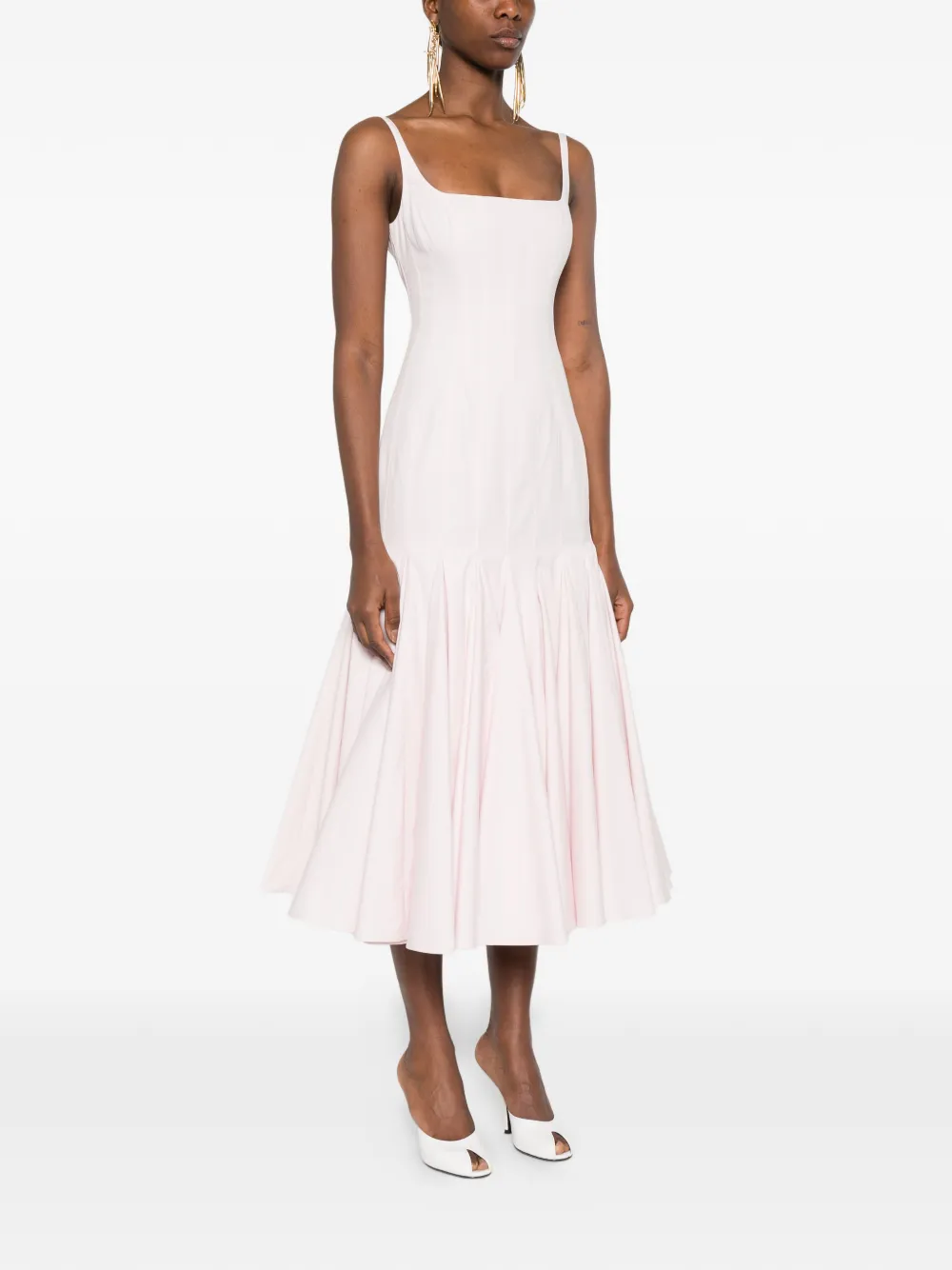  Jacquemus Flared Midi Dress - Pink 