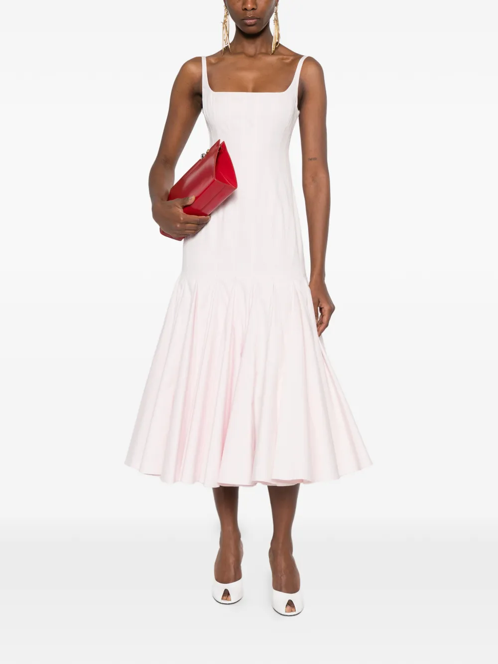  Jacquemus Flared Midi Dress - Pink 