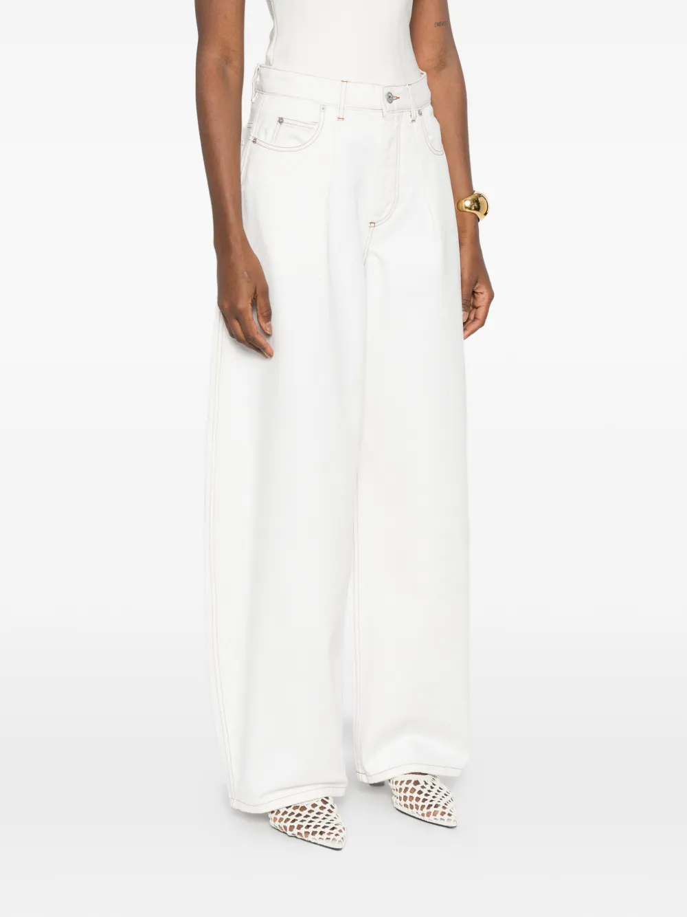  Jacquemus The Ovalo De-nîmes Jeans - Neutrals 