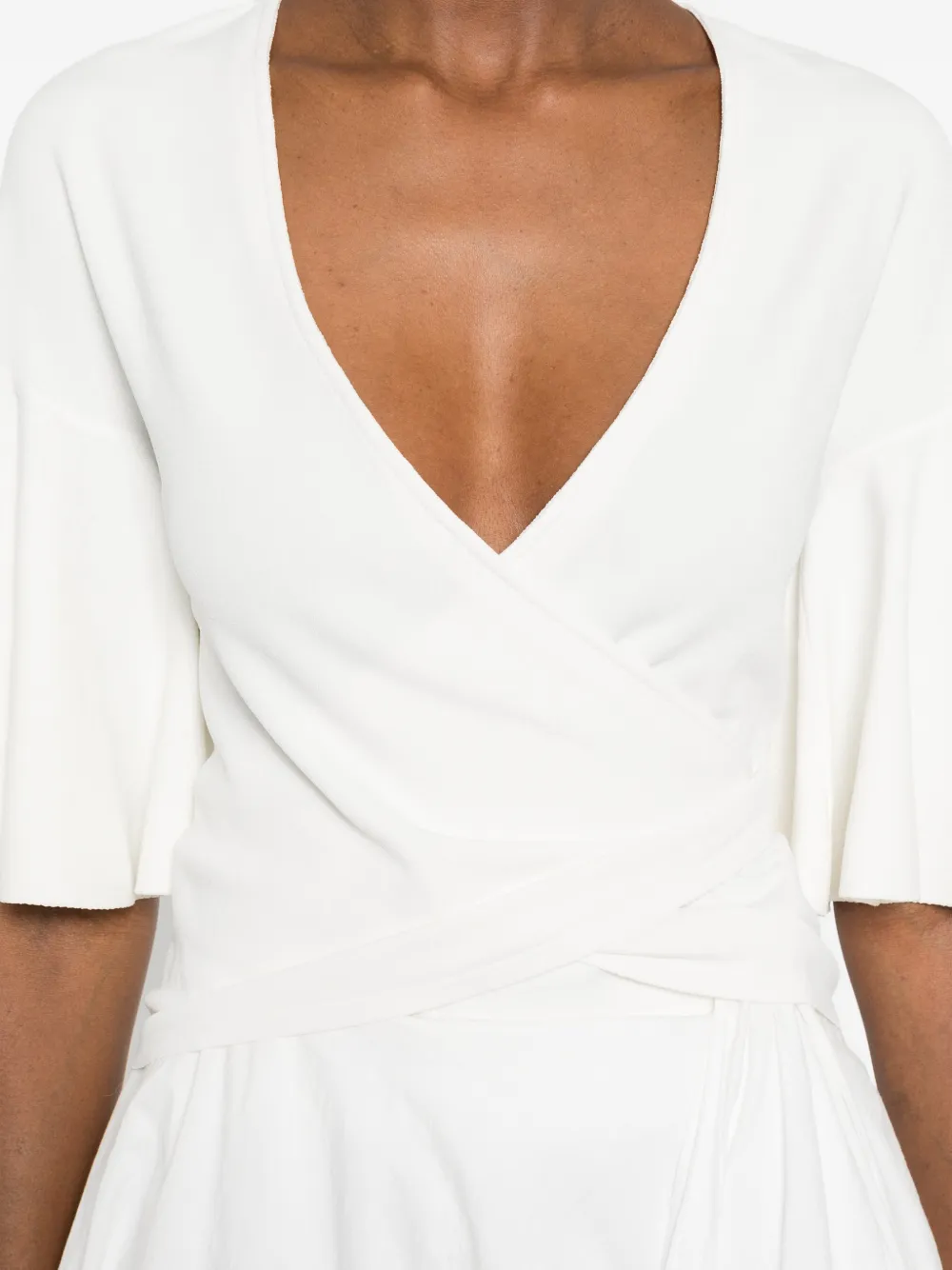 Jacquemus The Paysan top met ruches Wit