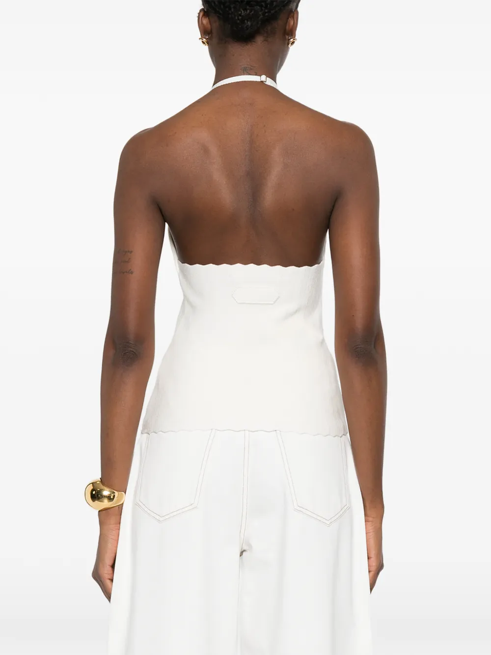 Jacquemus The Tablier haltertop Wit