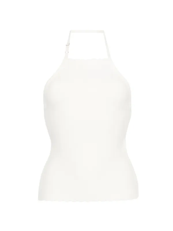 Jacquemus The Tablier Halter Top in White