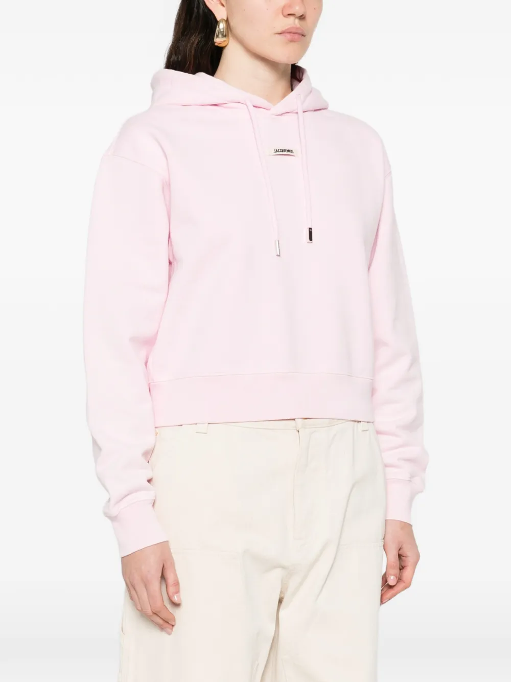  Jacquemus Logo-patch Hoodie - Pink 