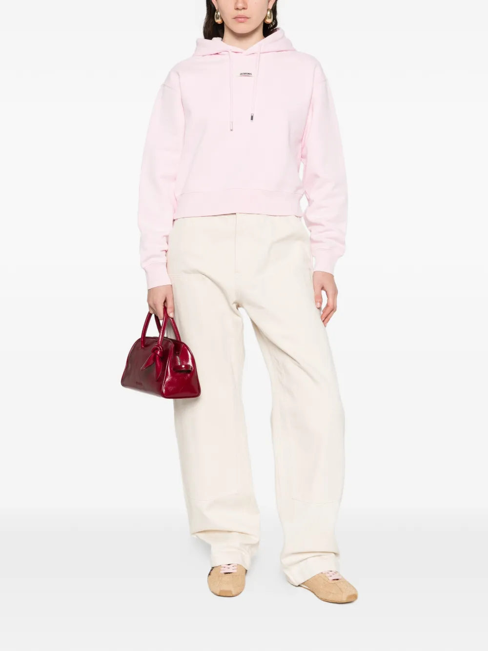  Jacquemus Logo-patch Hoodie - Pink 
