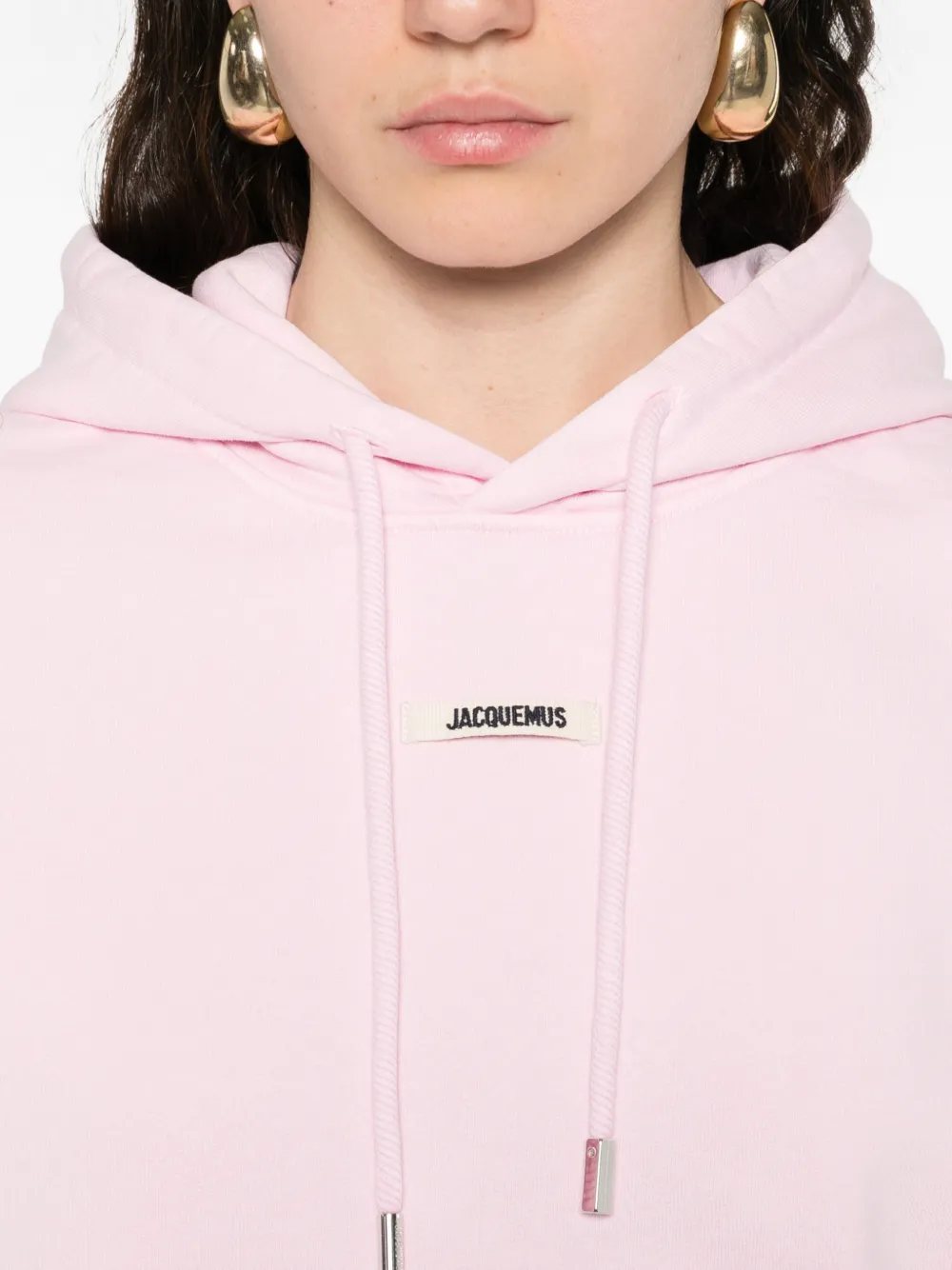 Jacquemus Hoodie met logopatch Roze