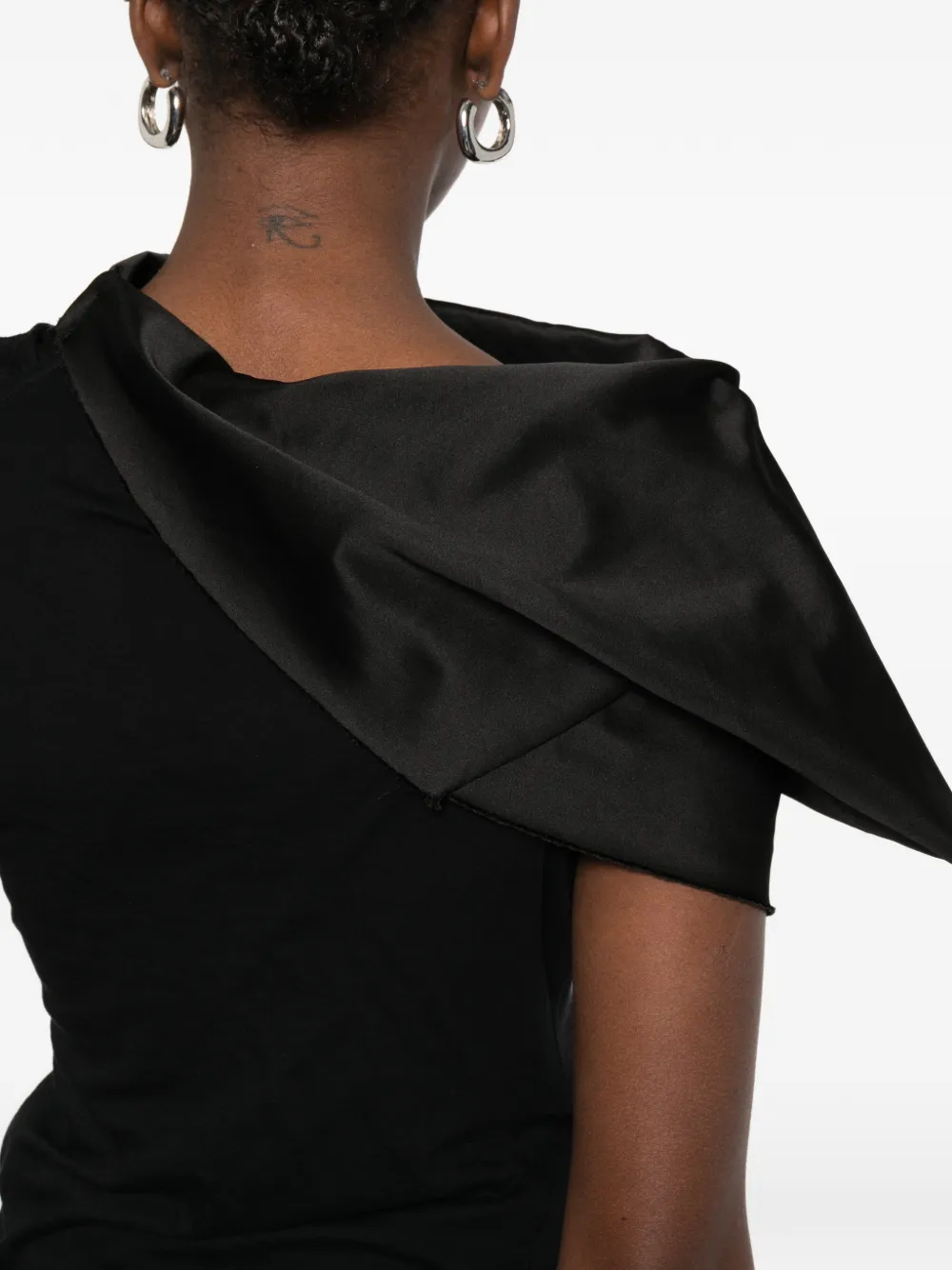 Rick Owens Mini-jurk met gedrapeerde hals Zwart