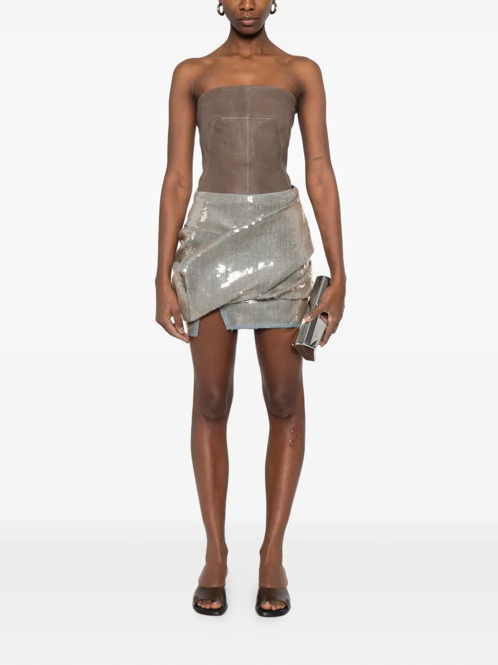  Rick Owens Sequin-embellishment Mini Skirt - Blue 