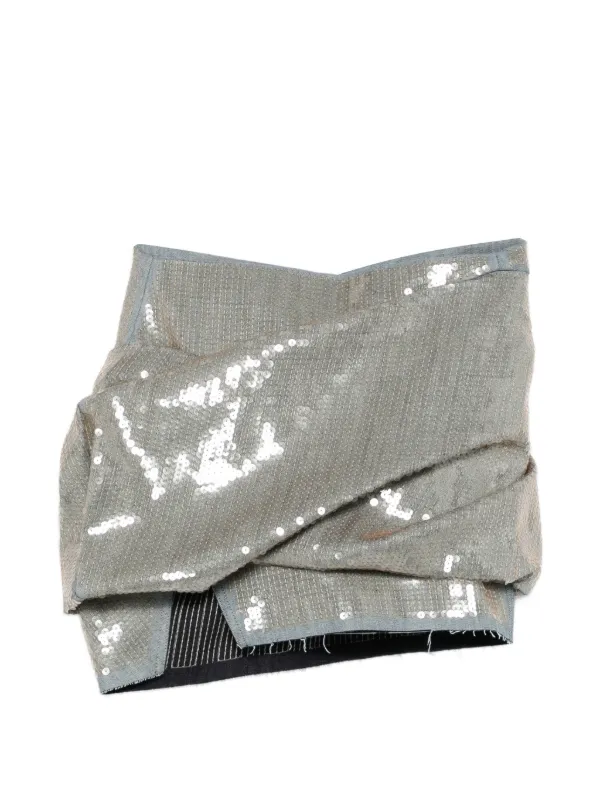 Rick Owens Sequin-embellishment Mini Skirt in Blue