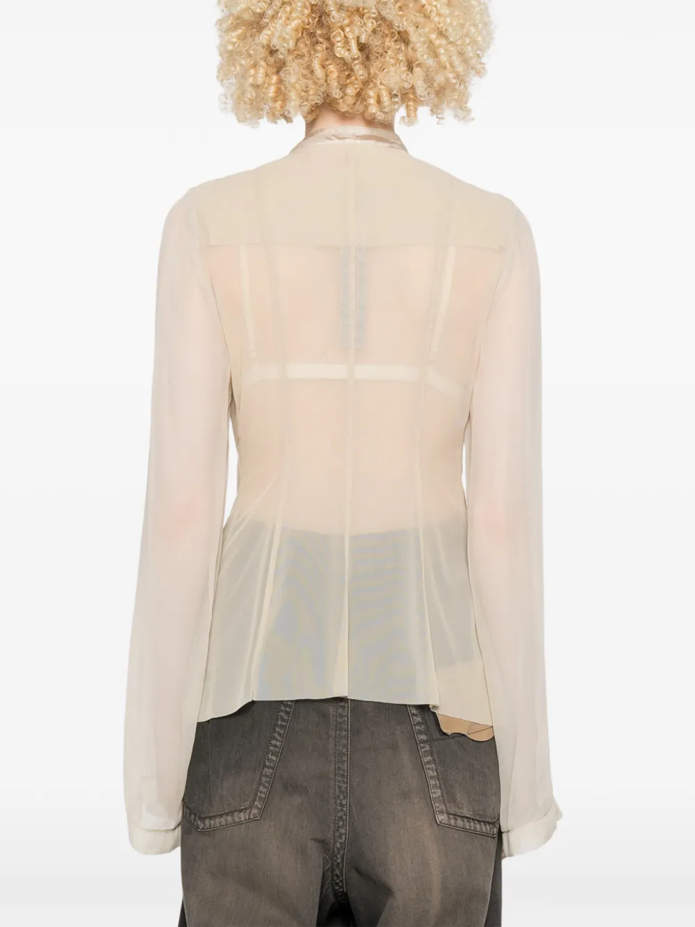 Rick Owens Stag doorzichtig jack Beige