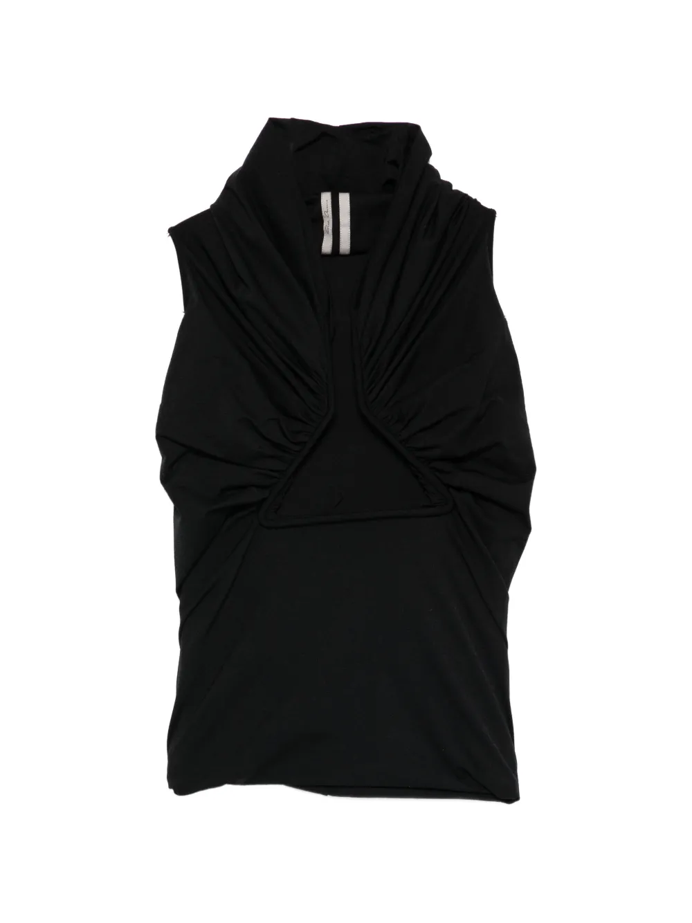 Rick Owens draped jersey top - Nero