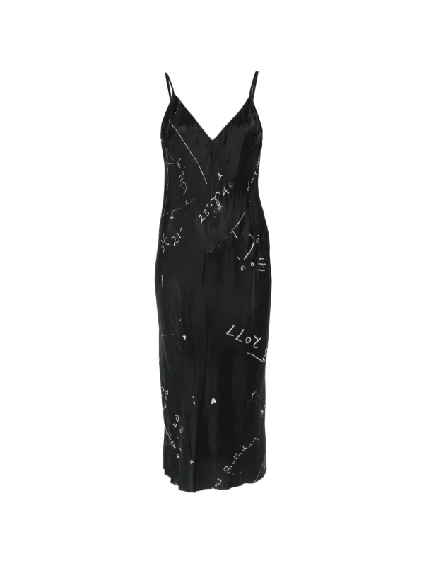 rick owens black and white dress Satin wrap gown in black - Rick Owens