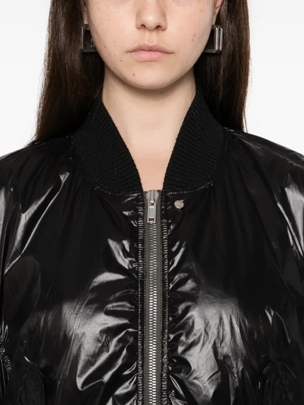 ジャケット・アウター 2014 Rick Owens - flight bomber jacket Edfu Flight Jacket Black Wool Luxor Runway by Rick Owens | YP