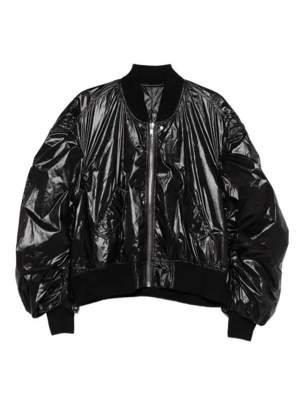 ジャケット・アウター 2014 Rick Owens - flight bomber jacket Rick Owens Black Flight Reversible Bomber Jacket Rick Owens