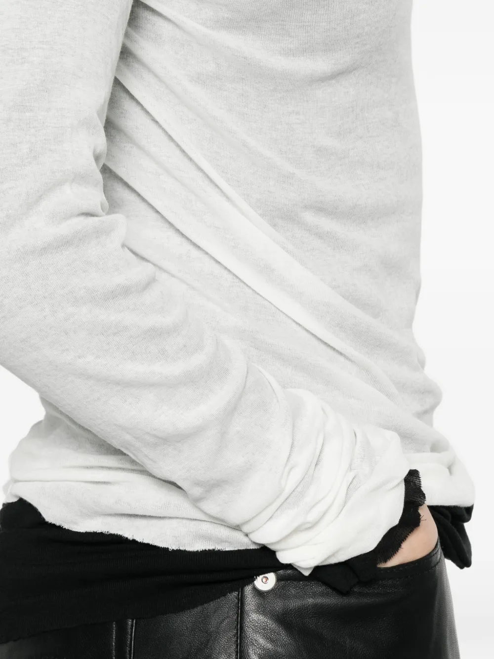 Rick Owens T-shirt met lange mouwen Wit