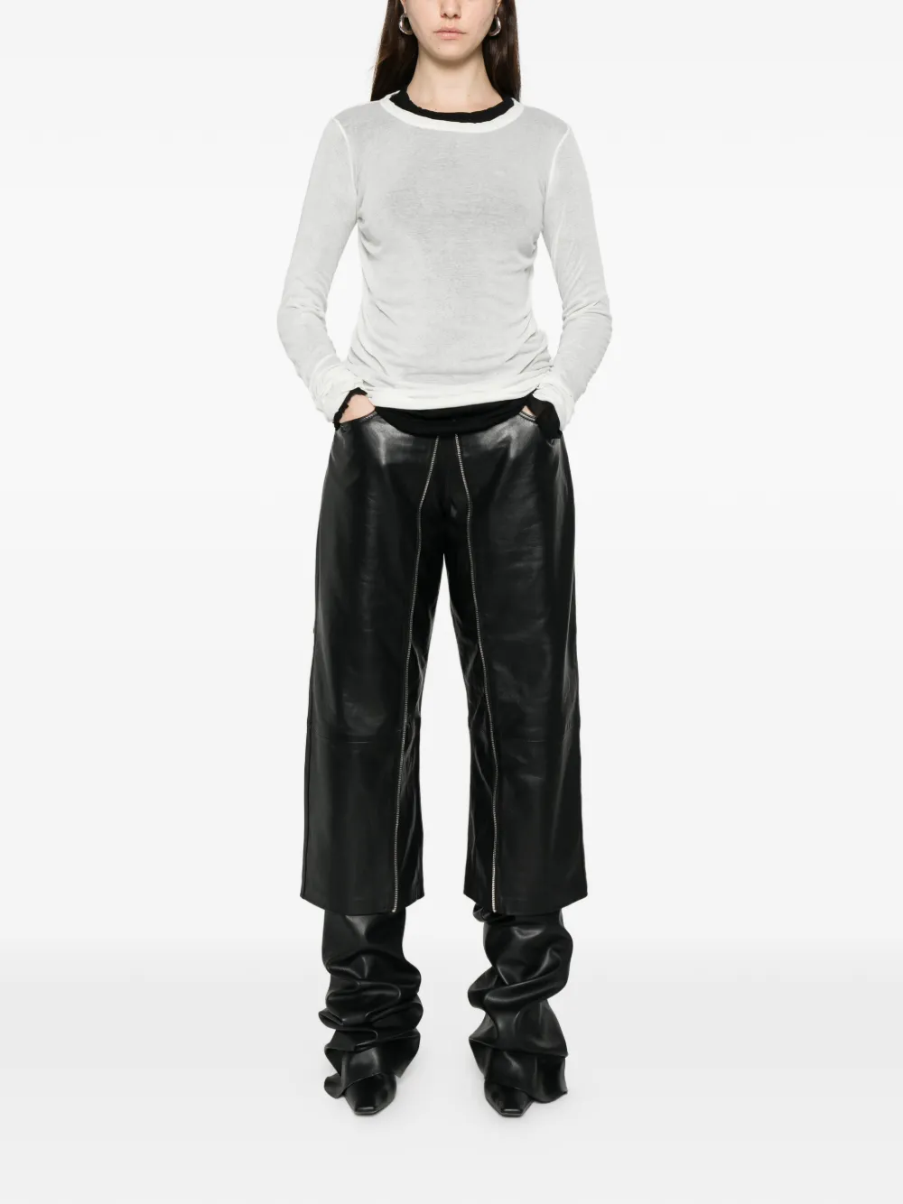 Rick Owens T-shirt met lange mouwen Wit