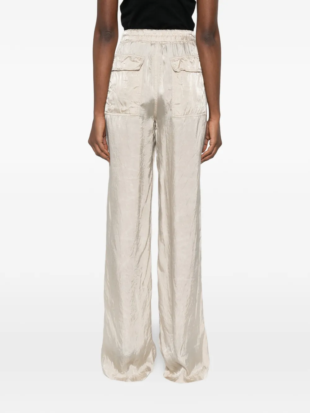Rick Owens Temple Cargobelas satijnen cupro broek Beige