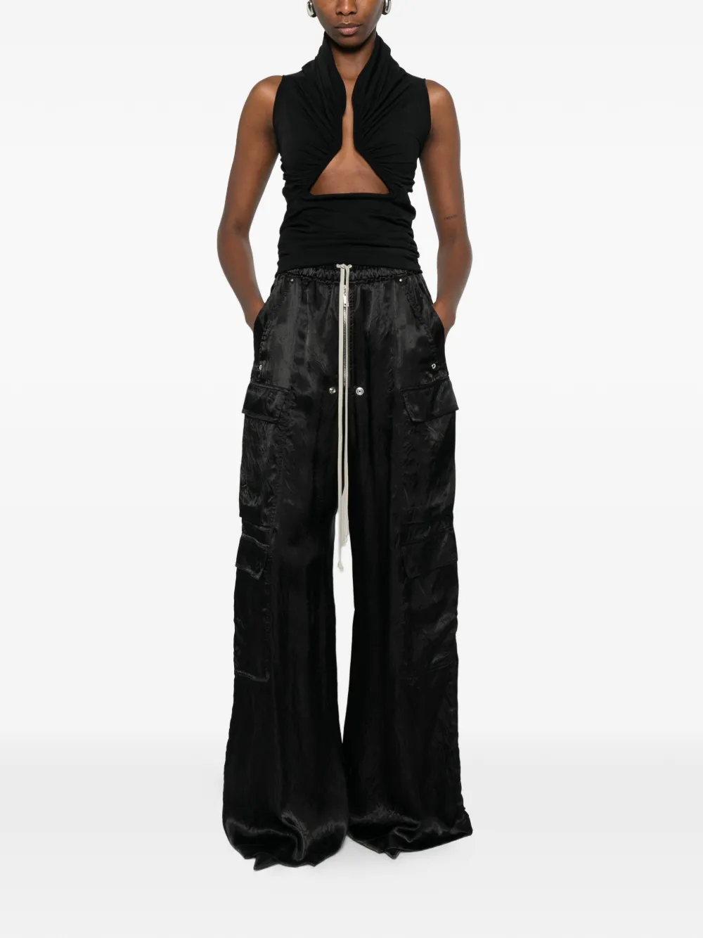Rick Owens Cargobelas cargo wide leg trousers - Zwart