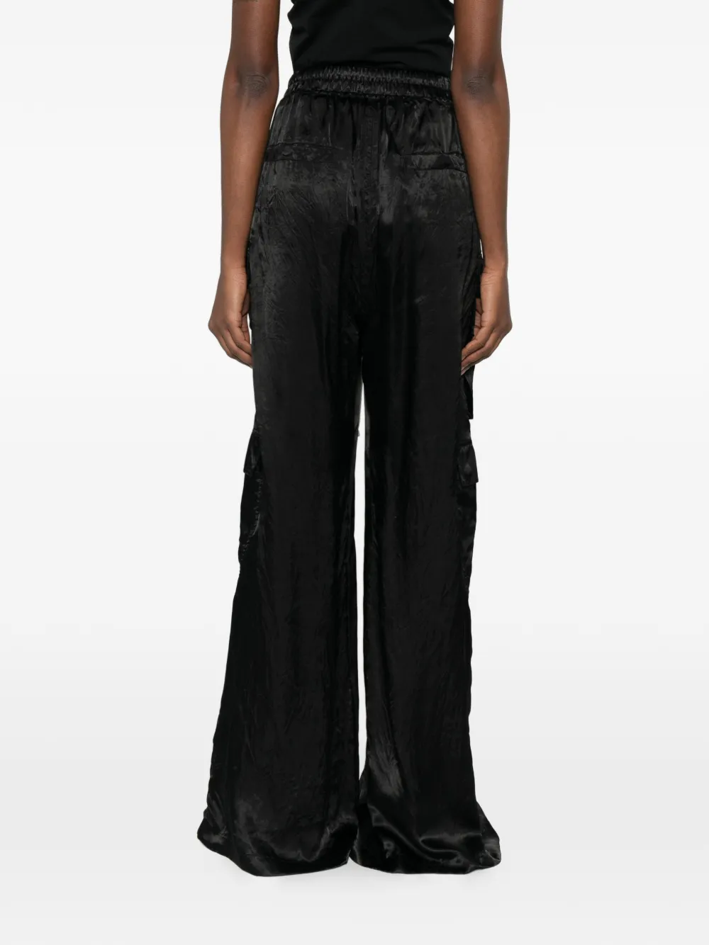 Rick Owens Cargobelas cargo broek met wijde pijpen Zwart