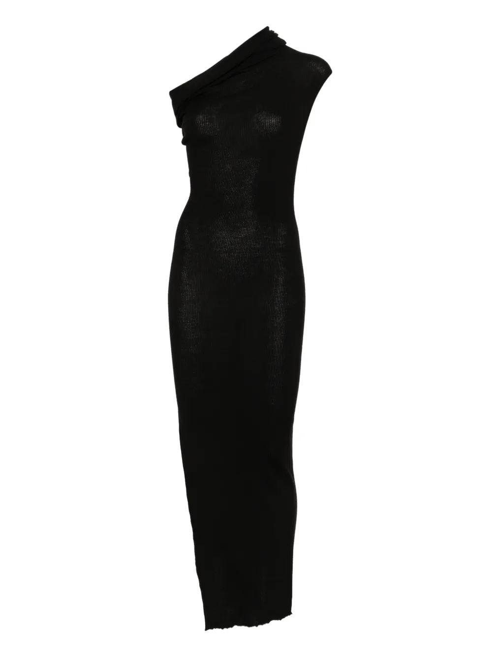 Rick Owens strapless asymmetric dress - Nero