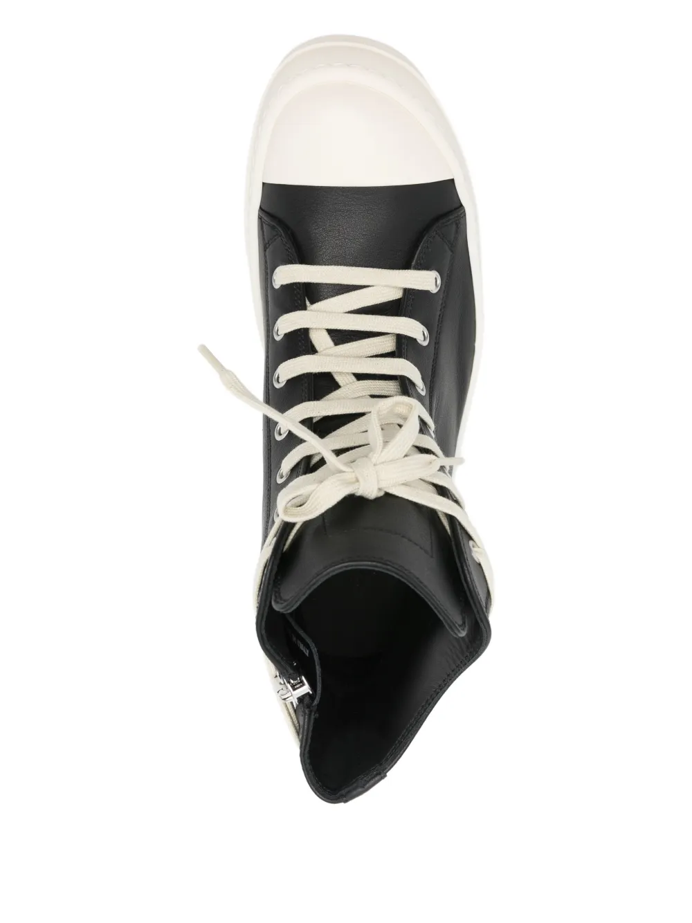 Rick Owens lace-up leather sneakers Zwart