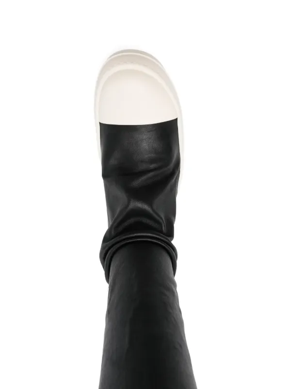 Rick Owens 厚底レザーハイブーツ ブラック Rick Owens High Stocking Sneaks Boots | Black | FARFETCH