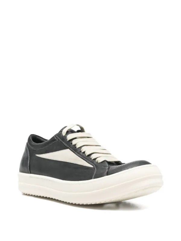 Rick Owens Vintage low-top Leather Sneakers | Black | FARFETCH RO