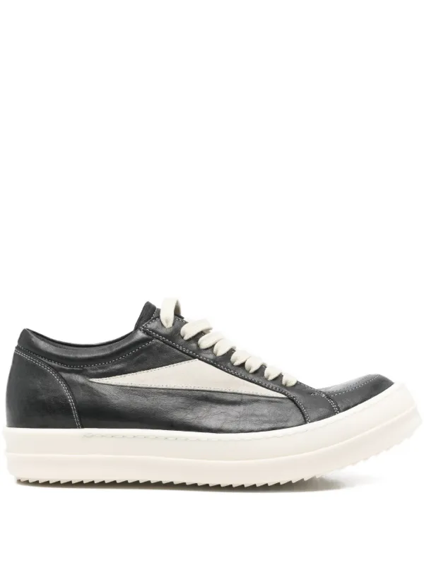 Rick Owens Vintage low-top Leather Sneakers | Black | FARFETCH