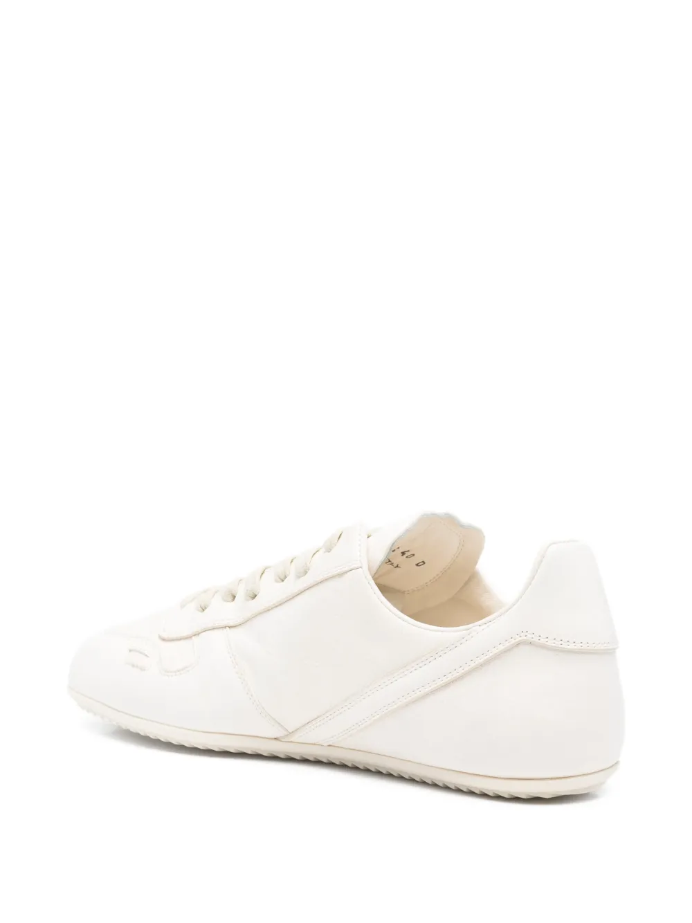  Rick Owens Low Top Leather Sneakers - White 