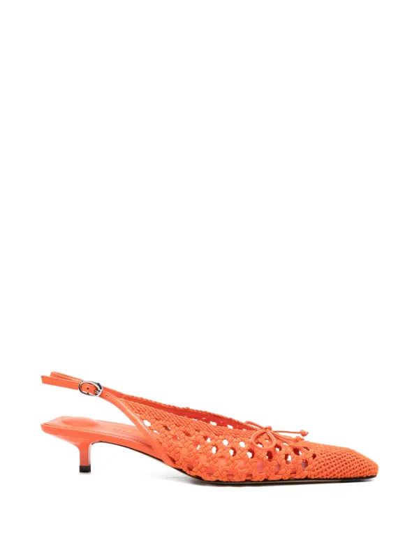 Jacquemus Low Cubisto Slingbacks in Orange