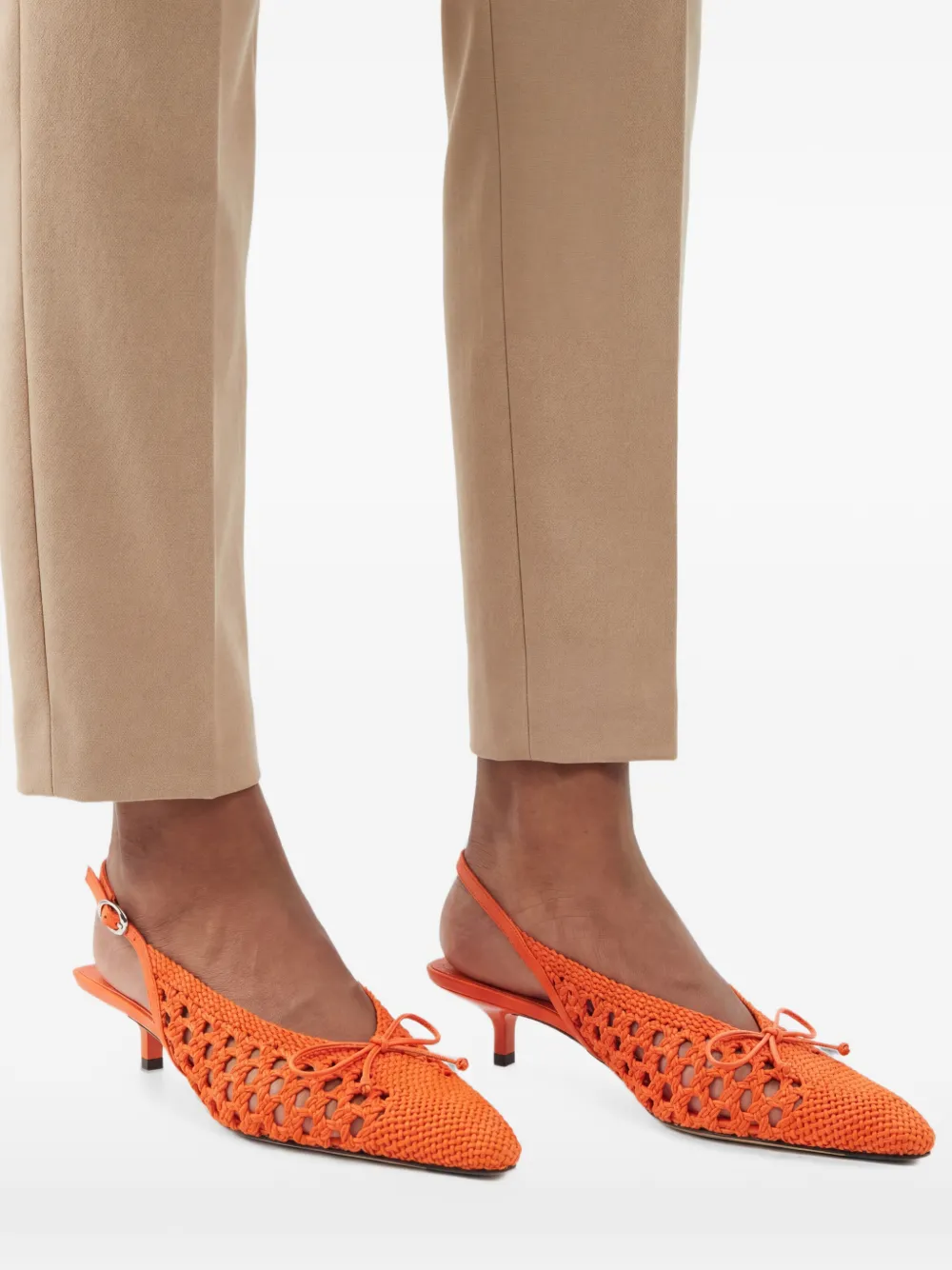 Jacquemus Duelo slingback pumps Oranje