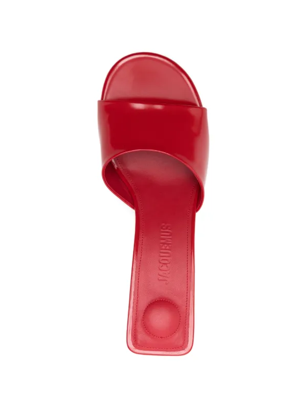 Jacquemus Cubisto Heeled Sandals | Red | FARFETCH