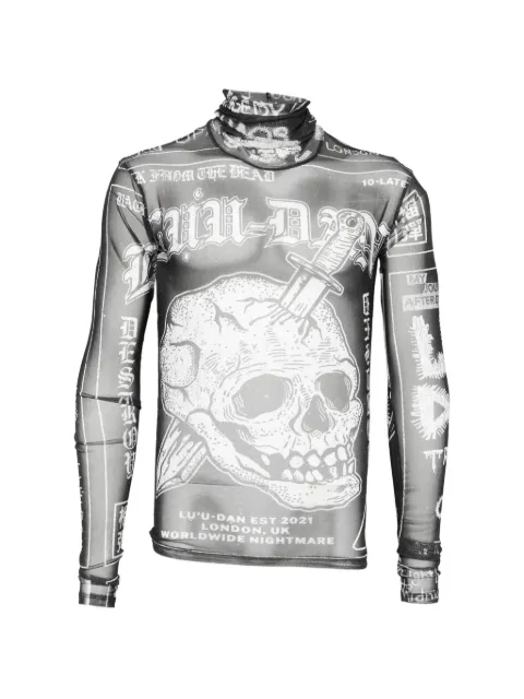 LỰU ĐẠN skull-print T-shirt