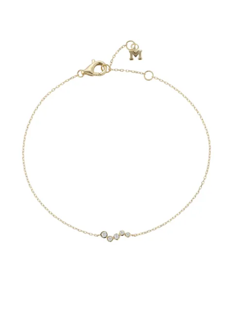 Mateo 14k yellow gold diamond bezel wave bracelet