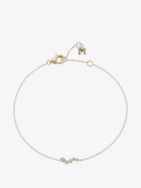 Mateo bezel-cut wave bracelet