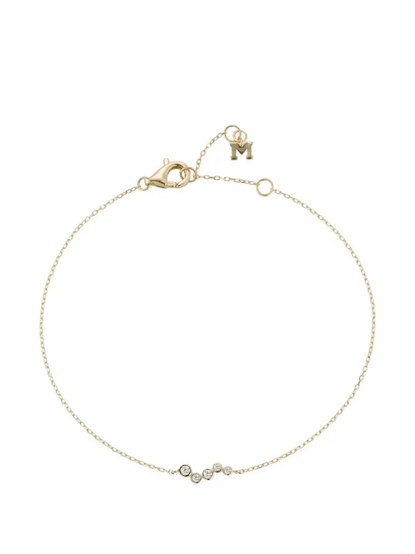 Mateo Bezel-cut Wave Bracelet in Gold