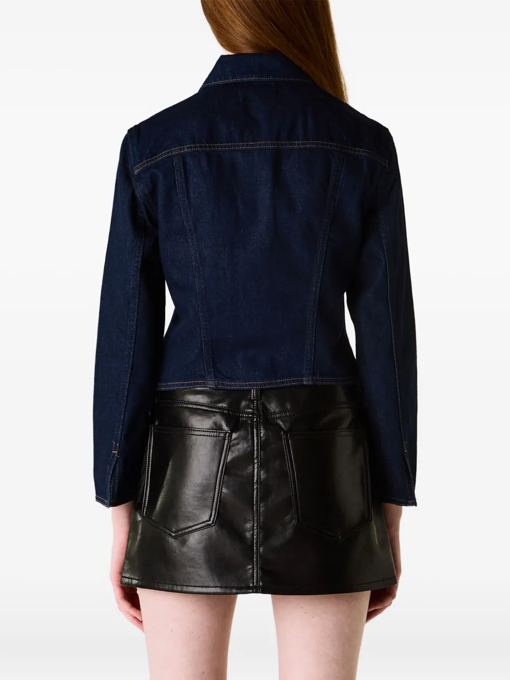 Agolde In Rinse Buttoned Contoured Jacket In Blue