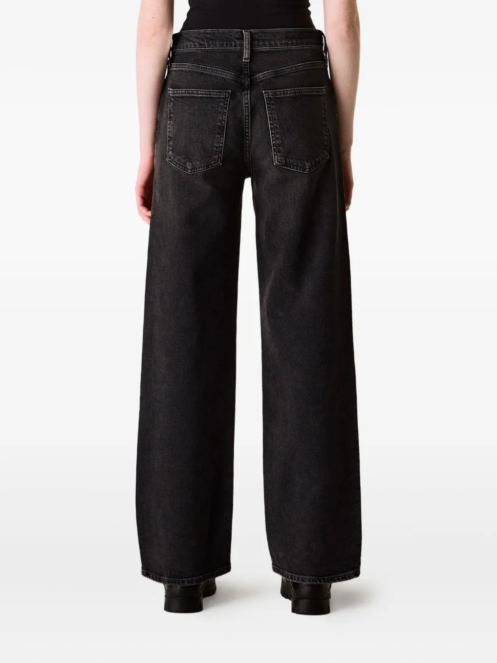 AGOLDE Harper denim katoenen jeans Zwart