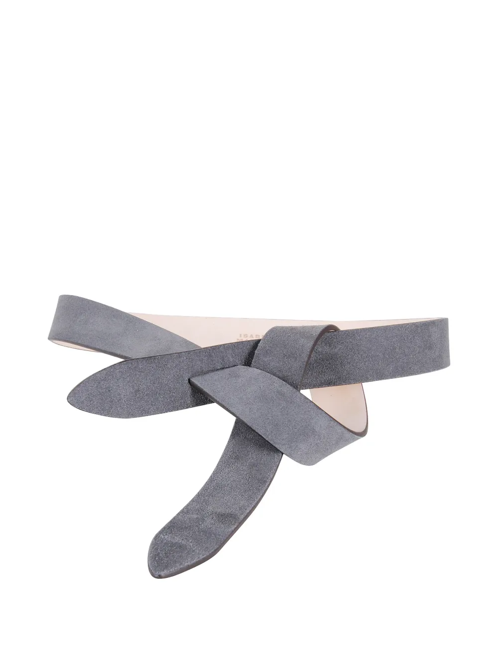 Isabel Marant Embossed-logo Belt In Gray