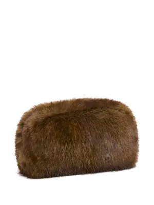 Apparis leopard-print Zip Clutch Bag | Brown | FARFETCH CA