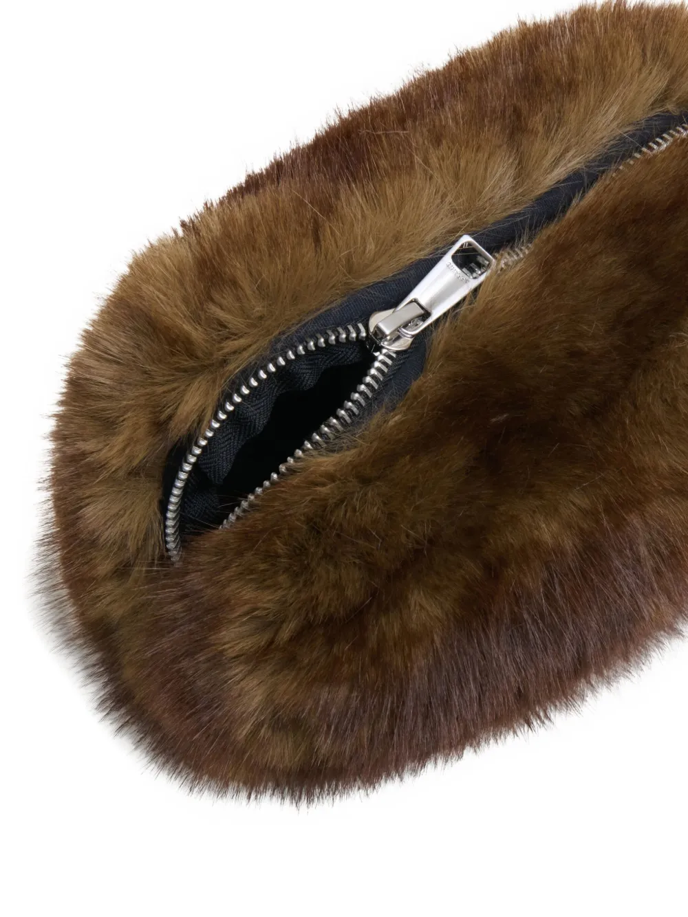 Apparis Jumbo Noor clutch met rits - Bruin